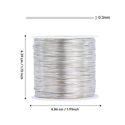 328FT 28 Gauge Craft Wire Jewelry Wire Copper Metal Wire for Jewelry Making