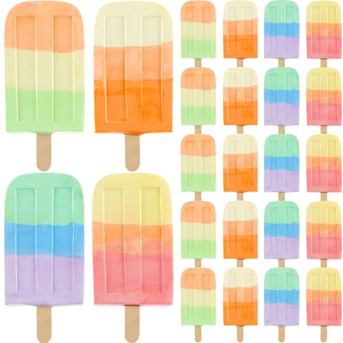 24 Pcs Ice Cream Sidewalk Chalk Bulk Multicolor Party Favors