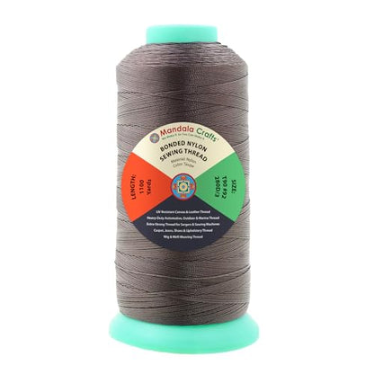 Size 92 280D T90 Taupe Bonded Nylon Thread