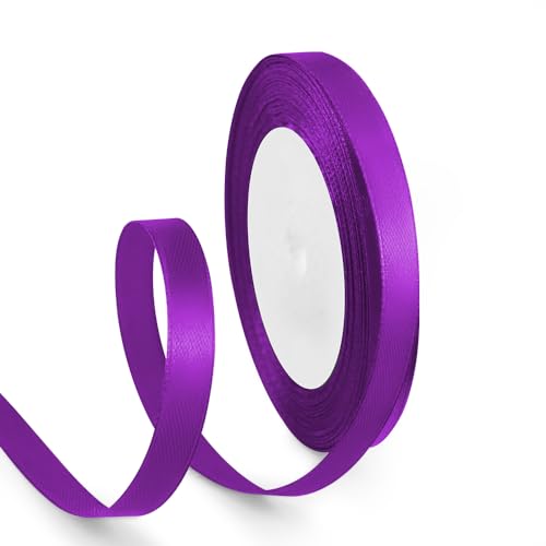 3 8 Inch 25 Yards Satin Ribbon Purple