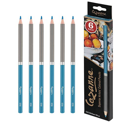 Creative Mark Premium Colored Pencils Brilliant Blue 6 Pack (6 Count)