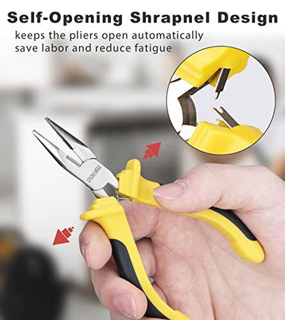 6 Pcs Mini Pliers Set for Making Crafts Repairing with Pouch (6 Count)