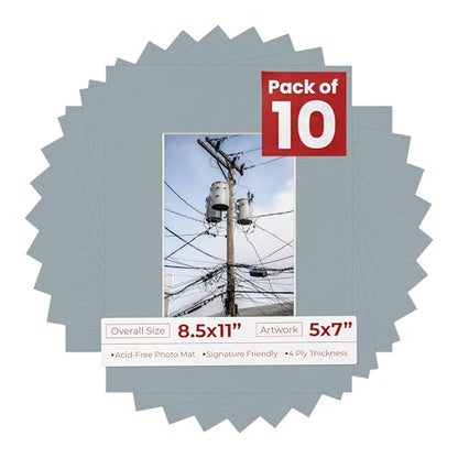 5x7 Mat for 8.5x11 Frame (10 Count)