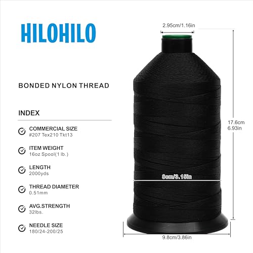 Extra Strong Bonded Nylon Thread #207 Tex210