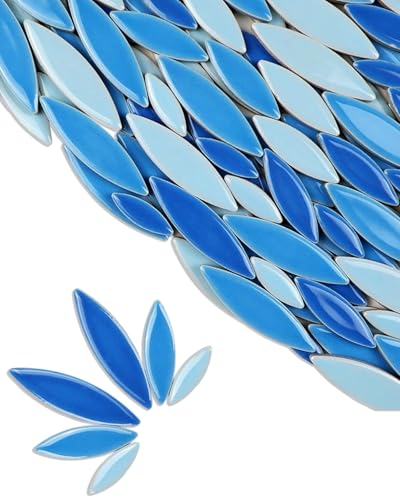 200g Ceramic Petals Bulk Mosaic Tiles for Craft (65 Count)
