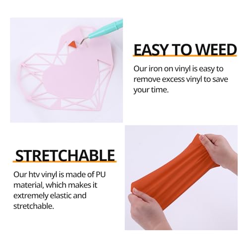 Orange Heat Transfer Vinyl Bundle (10 Count)