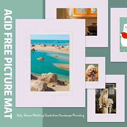 10 Pack Acid Free White Picture Frame Mats