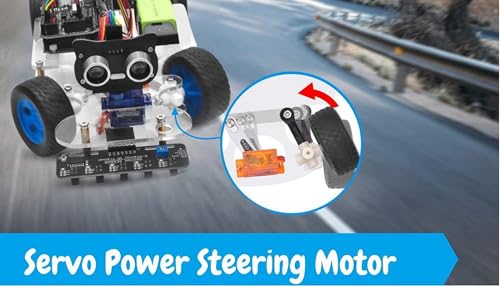 Robot Car DIY Smart Kit with Servo Power Steering for Arduino UNO