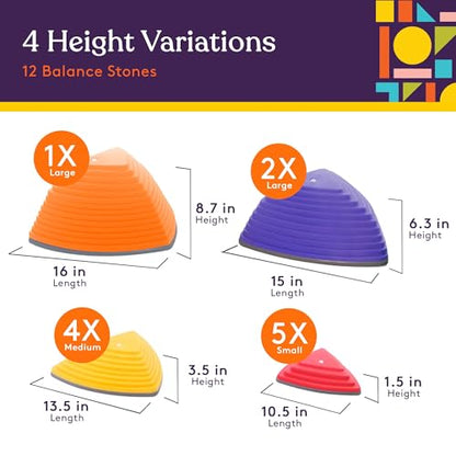 Stepping Stones for Kids Indoor and Outdoor Balance Blocks Promote Coordination