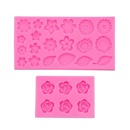 Flower Silicone Veiner Mold Set