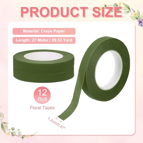 12 Rolls Floral Tapes