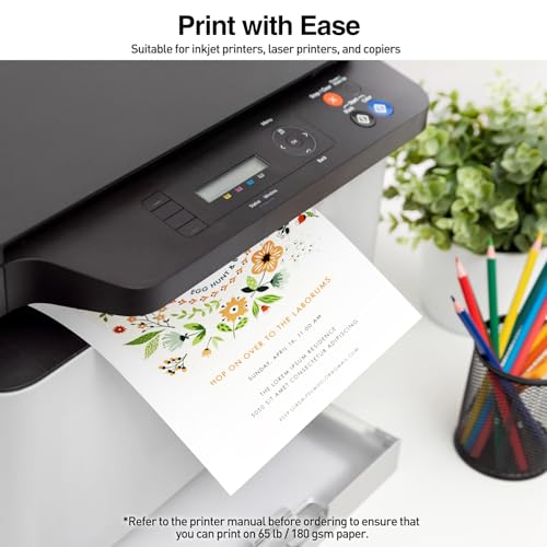 8.5" x 11" White Cardstock Bulk 150 Sheets Construction Paper Card Stock Printer Paper for DIY Art Crafts