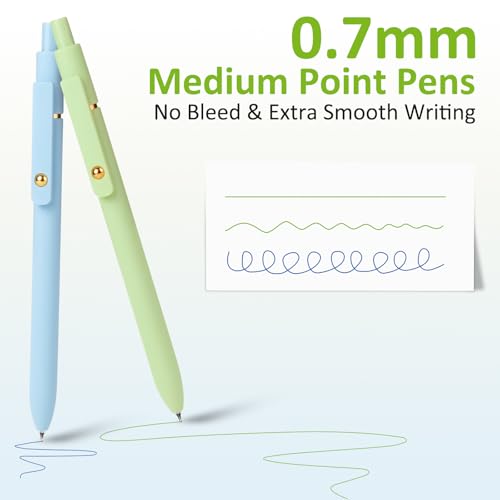 Colored Gel Pens 6 Pack 0.7mm Medium Point Pens for Journaling (6 Count)