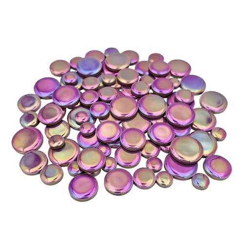 200g Iridescent Round Mosaic Tiles for Crafts Bulk