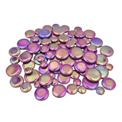 200g Iridescent Round Mosaic Tiles for Crafts Bulk