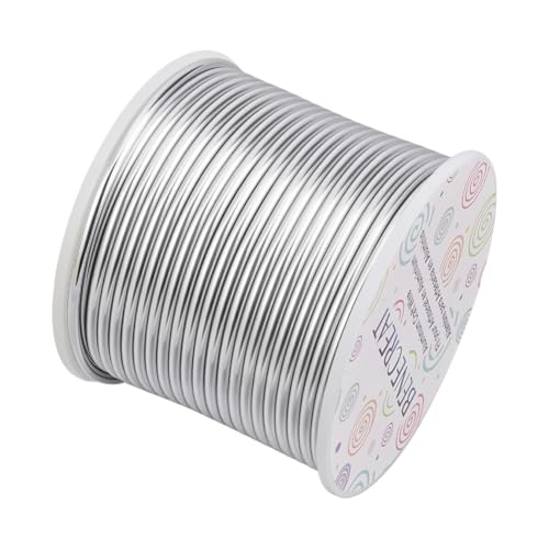 10 Gauge Jewelry Craft Aluminum Wire 80 Feet Bendable Metal Sculpting Wire for Wedding Craft Floral Model Skeleton Making (80 Foot)