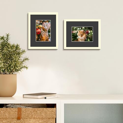 Mat Board Center 25 Pack 8x10 Picture Mat for 5x7 Photo Black