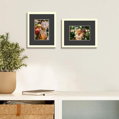 Mat Board Center 25 Pack 8x10 Picture Mat for 5x7 Photo Black