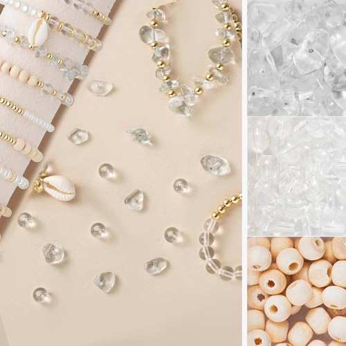 Jewelry Making Supplies Kit Natural Stone Beads for Irregular Natural Stone with for DIY Craft Bracelet Necklace Earrings for Adults