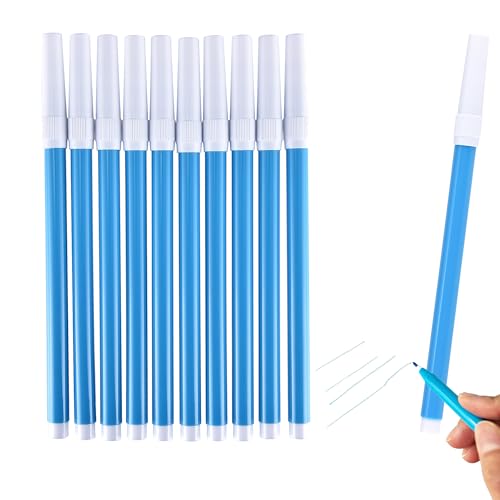 10 PCS Blue Washable Fabric Markers for Sewing (10 Count)