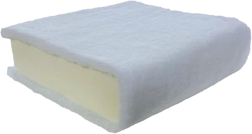 FoamRush 12" x 24" x 24" Seat Cushion Foam with Batting/Dacron (Cushion Seat Replacement) Made in USA - Crafty Corner