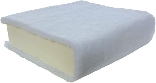 FoamRush 12" x 24" x 24" Seat Cushion Foam with Batting/Dacron (Cushion Seat Replacement) Made in USA - Crafty Corner