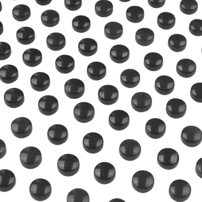 150g Glossy Black Round Glass Mosaic Tiles for Crafts Bulk (5.29 Ounce)