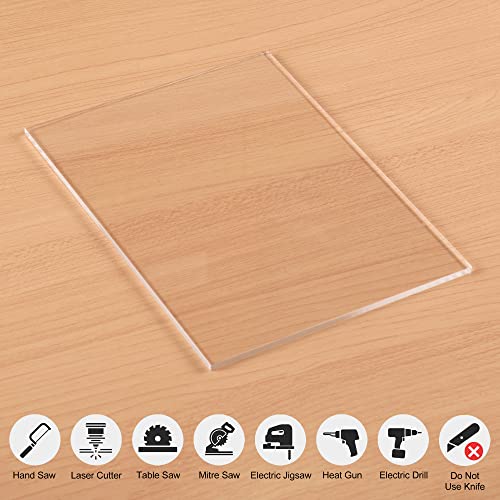 Clear Cast Acrylic Sheet 12" x 16" x 1 (2 Count)