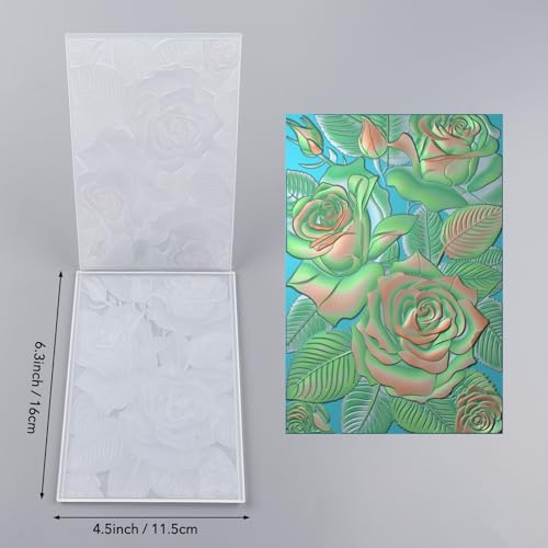 3D Plastic Embossing Folders Rose for DIY Scrapbooking Photo Album Card Paper Craft Decoration for Card Making