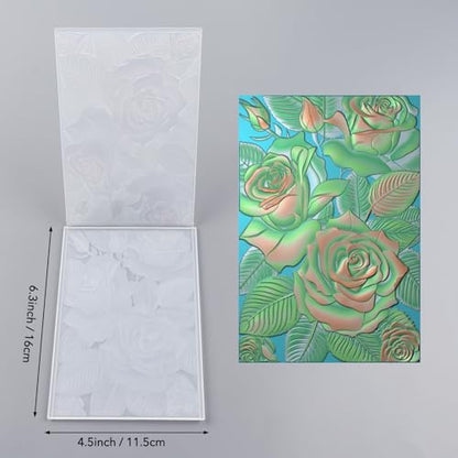 3D Plastic Embossing Folders Rose for DIY Scrapbooking Photo Album Card Paper Craft Decoration for Card Making