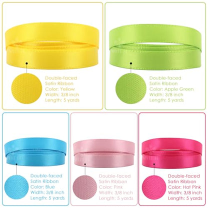3 8 Inch Satin Ribbon Set (150 Foot)