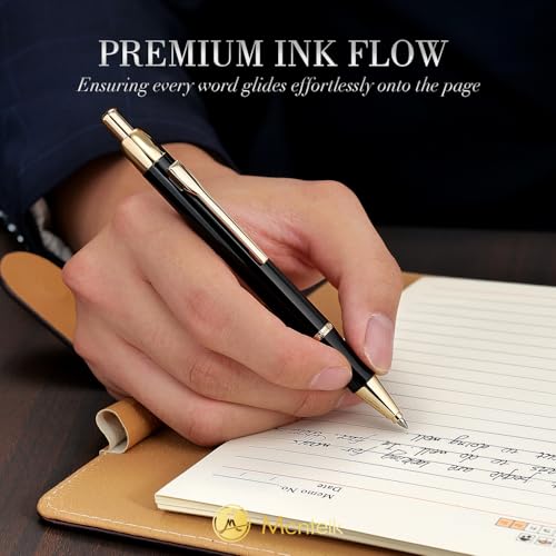 Black Gel Pen With 24K Gold Finish