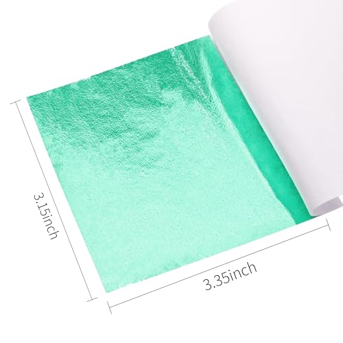 Gold Leaf Sheets 100 PCS Emerald Green Foil