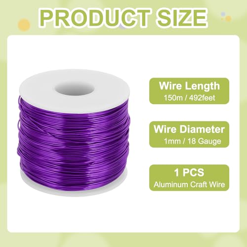 18 Gauge Anodized Aluminum Craft Wire Bendable Bonsai Training Wire 492 Feet 1mm for Sculpting Crafts Wreath Floral Beading Jewelry Making