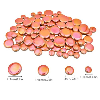 200g Iridescent Round Mosaic Tiles for Crafts Bulk (90 Count)