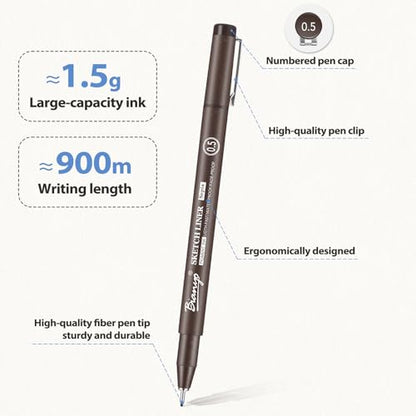 Sepia Tone Art Pen Set (5 Count)