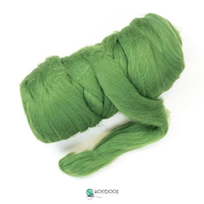 Colored Natural Wool roving (8 Ounce)