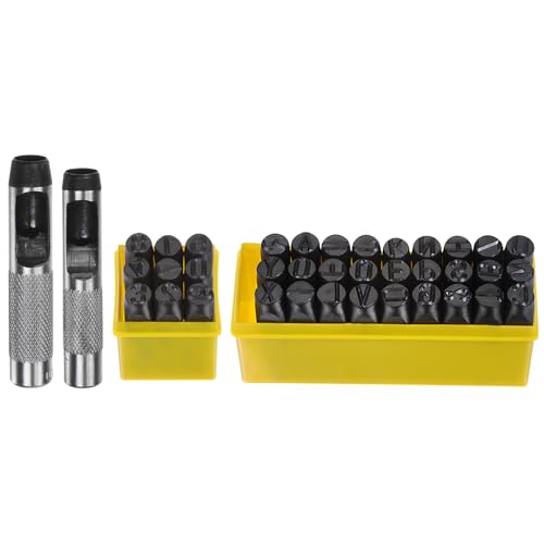 36 Pack 1/2-Inch Metal Stamping Kit Steel Letter Stamp Set