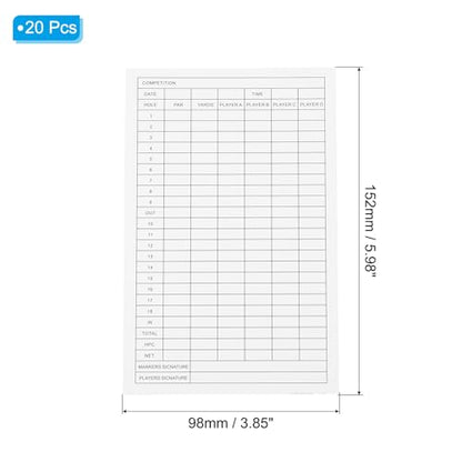 Golf Score Sheet 20 Sheets Golf Scorecard Record Score Keeper (20 Count)