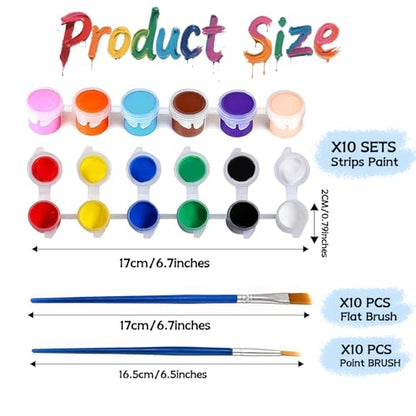 10 Pack Mini Acrylic Paint Set (10 Count)