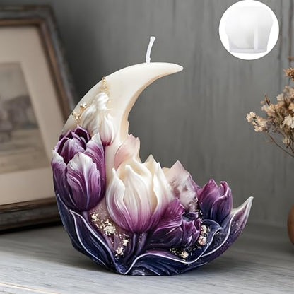 Moon Flower Candle Soap Mold