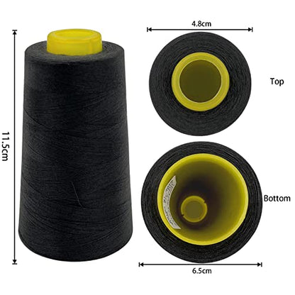 4 Cones of 3000 Yards Each Spool Thread for All Purpose (36000 Foot)