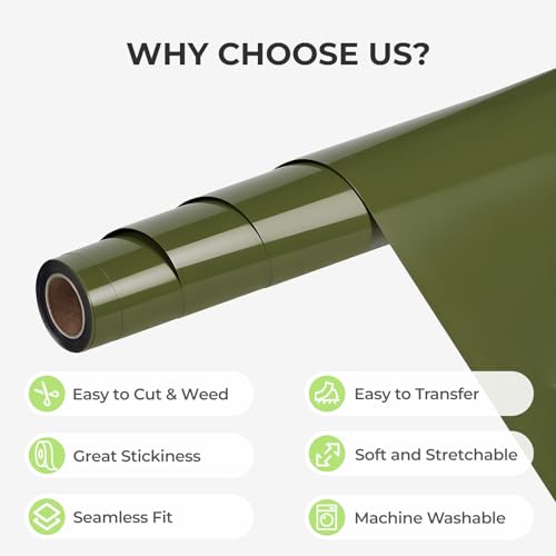 Olive Green HTV Vinyl Roll
