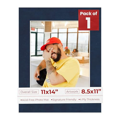 11x14 Mat Bevel Cut for 8.5x11 Photos