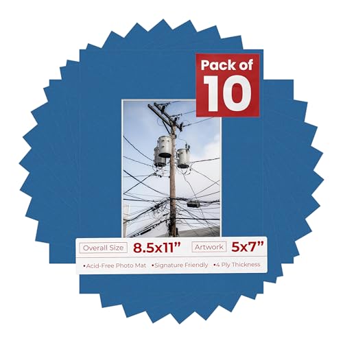 5x7 Mat for 8.5x11 Frame (10 Count)