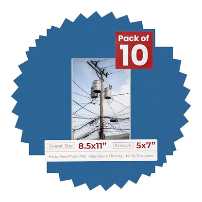 5x7 Mat for 8.5x11 Frame (10 Count)