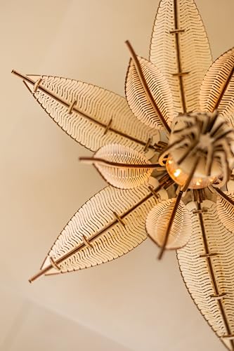 Fiery Bloom 3D Wooden Puzzles for Adults to Build