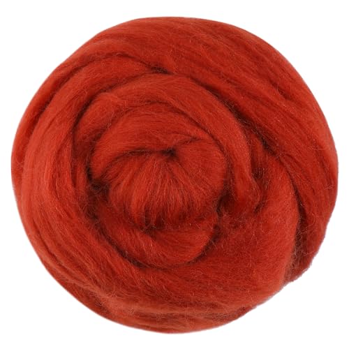 3.53oz Needle Felting Wool Roving for Needle Felting Red
