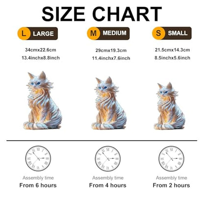 White Cat Wooden Puzzles for Adults (80 Count)