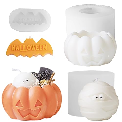 3 Pcs Halloween Candle Silicone Molds Set (3 Count)